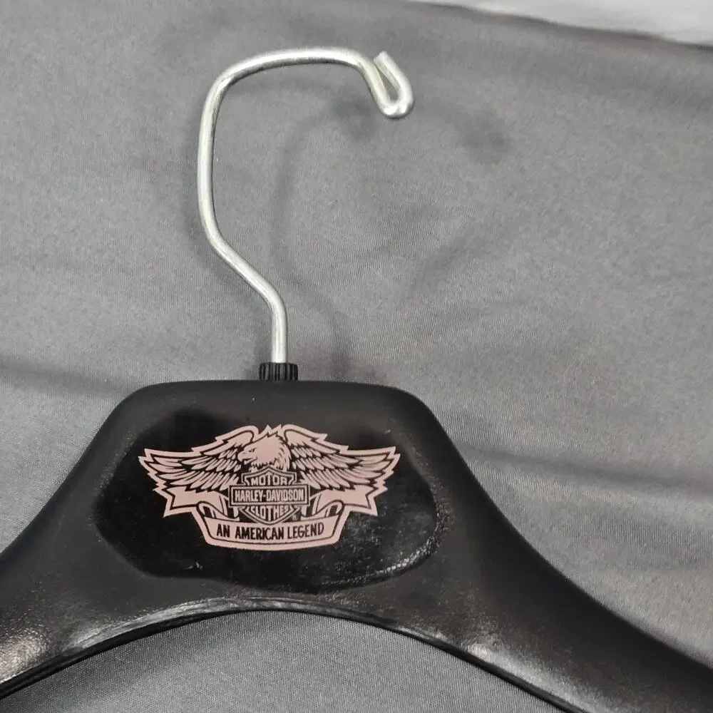 Harley Davidson Clothes Heavy Coat Jacket Hanger Batts Korea Black Plastic Vtg